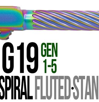 Fits Glock 19 9mm Match Thin Spiral Fluted Barrel Threaded in Radio Active - Conway Hunting Supply | Firearms, Ammo & Gear