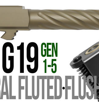 Fits Glock 17 9mm Match Golf Ball Dimpled Barrel in Dark Earth - Conway Hunting Supply | Firearms, Ammo & Gear