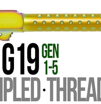 Fits Glock 19 9mm Match Grade Barrel Golf Ball Dimpled in Chameleon - Conway Hunting Supply | Firearms, Ammo & Gear