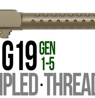 Fits Glock 19 9mm Match 5 Sided Flat Fluted Barrel Threaded in Dark Earth - Conway Hunting Supply | Firearms, Ammo & Gear