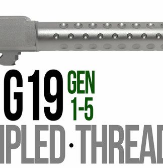 Fits Glock 19 9mm Match Grade Barrel Golf Ball Dimpled in Flat Gray - Conway Hunting Supply | Firearms, Ammo & Gear
