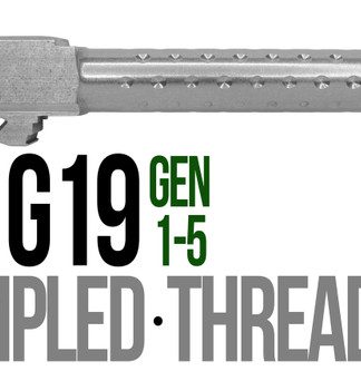 Fits Glock 17 9mm Match Golf Ball Dimpled Barrel Threaded in Flat Gray - Conway Hunting Supply | Firearms, Ammo & Gear