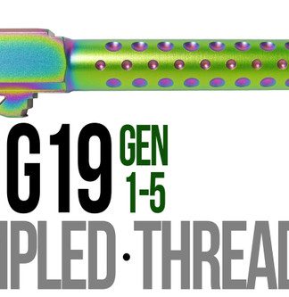 Fits Glock 19 9mm Match Thick Spiral Fluted Barrel Threaded in Radio Active - Conway Hunting Supply | Firearms, Ammo & Gear