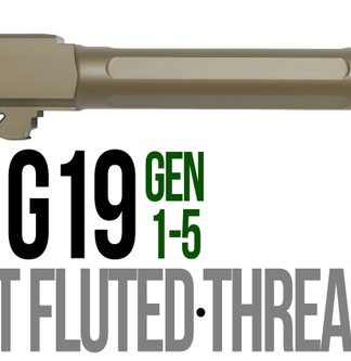 Fits Glock 19 9mm Match Straight Fluted Barrel Threaded in Dark Earth - Conway Hunting Supply | Firearms, Ammo & Gear