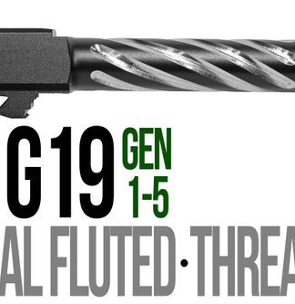 Fits Glock 19 9mm Match Golf Ball Dimpled Barrel Threaded 2 Tone - Conway Hunting Supply | Firearms, Ammo & Gear