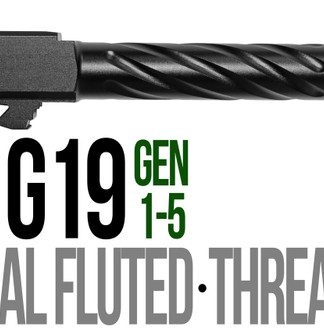 Fits Glock 19 9mm Match 5 Sided Flat Fluted Barrel Threaded in Chameleon - Conway Hunting Supply | Firearms, Ammo & Gear