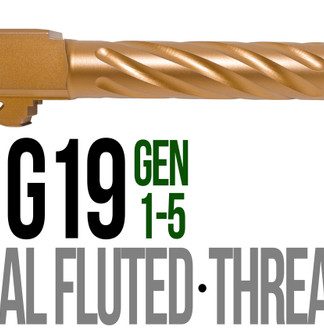 Fits Glock 19 9mm Match Straight Fluted Barrel Threaded in Copper - Conway Hunting Supply | Firearms, Ammo & Gear