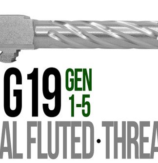 Fits Glock 19 9mm Match Thick Spiral Fluted Barrel Naked Stainless Steel - Conway Hunting Supply | Firearms, Ammo & Gear