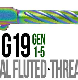 Fits Glock 19 9mm Match Straight Fluted Barrel Threaded in Radio Active - Conway Hunting Supply | Firearms, Ammo & Gear