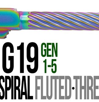 Fits Glock 19 9mm Match Thick Spiral Fluted Barrel in Radio Active - Conway Hunting Supply | Firearms, Ammo & Gear