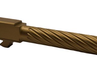Fits Glock 19 9mm Match Thin Spiral Fluted Threaded Barrel  in Gold - Conway Hunting Supply | Firearms, Ammo & Gear
