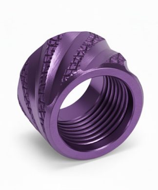 Thread Protector 1/2 x 28 (9mm & .357SIG Barrel) Knurled Thick Spiral in Red - Conway Hunting Supply | Firearms, Ammo & Gear