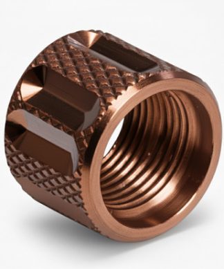 Thread Protector 1/2 x 28 (9mm & .357SIG Barrel) Knurled Straight Fluted in Radio Active Green - Conway Hunting Supply | Firearms, Ammo & Gear