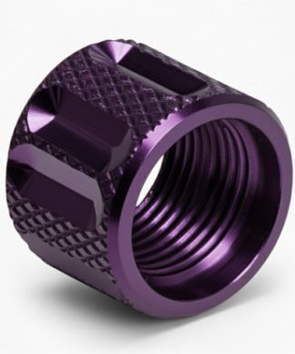 Thread Protector 1/2 x 28 (9mm & .357SIG Barrel) Knurled Straight Fluted in Red - Conway Hunting Supply | Firearms, Ammo & Gear