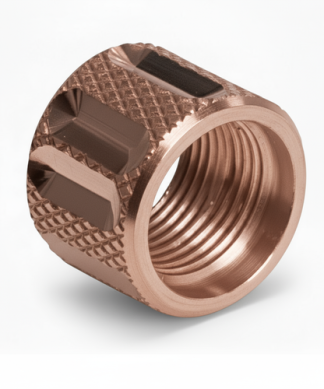 Thread Protector 1/2 x 28 (9mm & .357SIG Barrel) Knurled Thick Spiral in Rose Gold - Conway Hunting Supply | Firearms, Ammo & Gear