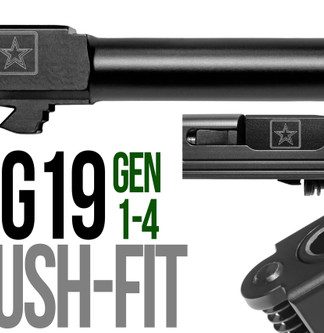 Marine Logo Combat Armory barrel Fits Glock 19 New 9mm Match Grade Barrel threaded - Conway Hunting Supply | Firearms, Ammo & Gear