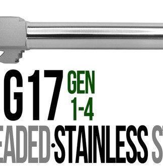 Fits Glock 17  Gen 1-4 9mm Barrel in Naked Stainless Steel - Conway Hunting Supply | Firearms, Ammo & Gear