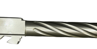 Fits Glock 17 9mm Match Chunky Spiral Fluted Barrel Threaded in Flat Gray - Conway Hunting Supply | Firearms, Ammo & Gear